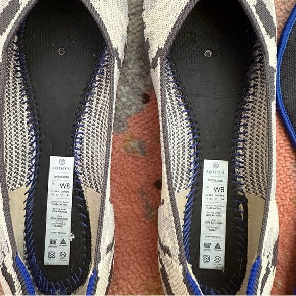 Rothy’s Ash Gray CamoThe Point Flat - Picture 8 of 9